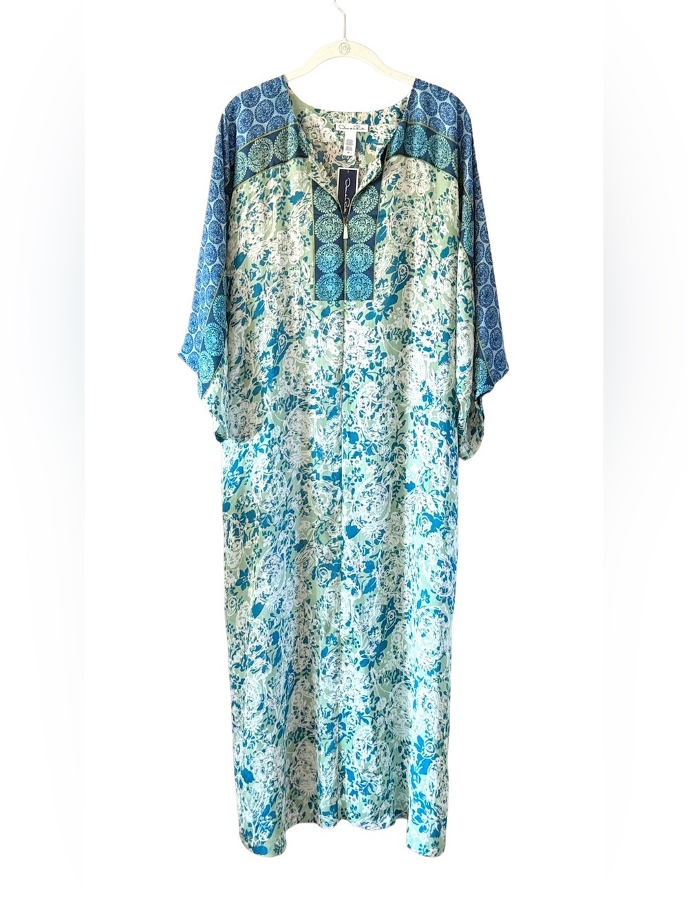 Oscar de la Renta Mystic Eclipse Print Crepe Kaftan/Dress Women’s Medium NWT